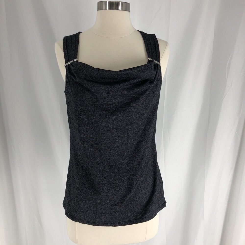 White House Black Market Women’s Sleeveless Drape Neck Tank Top - Medium